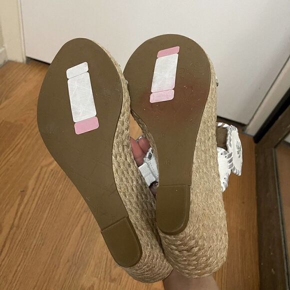 NEW! Jack Rogers Caroline Espadrille Wedge White Sandals Size 11 - Picture 3 of 7